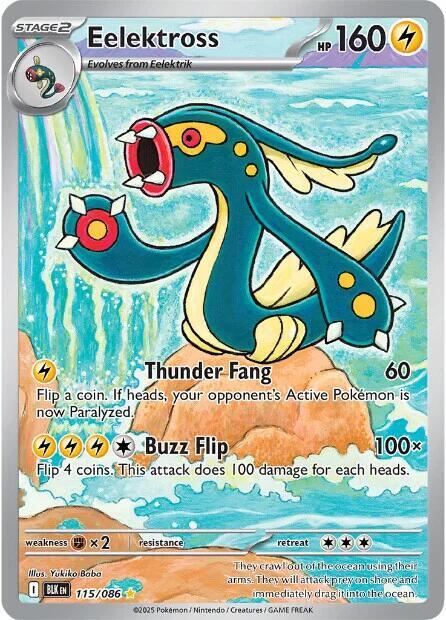 Eelektross - 115/086 115/086 Illustration Rare Black Bolt Pokémon card