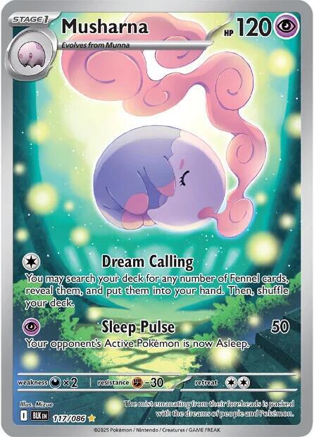 Musharna - 117/086 117/086 Illustration Rare Black Bolt Pokémon card