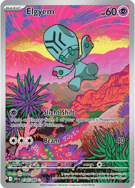 Elgyem - 120/086 120/086 Illustration Rare Black Bolt Pokémon card