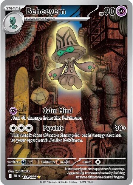 Beheeyem - 121/086 121/086 Illustration Rare Black Bolt Pokémon card