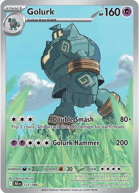 Golurk - 123/086 123/086 Illustration Rare Black Bolt Pokémon card