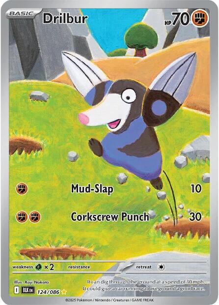 Drilbur - 124/086 124/086 Illustration Rare Black Bolt Pokémon card