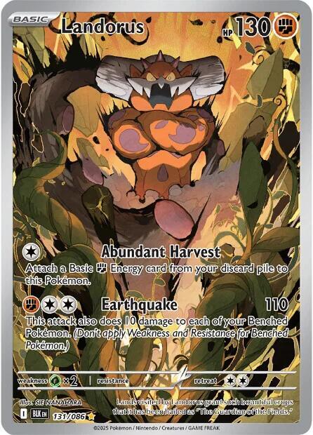 Landorus - 131/086 131/086 Illustration Rare Black Bolt Pokémon card