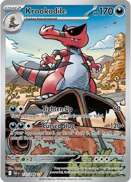 Krookodile - 137/086 137/086 Illustration Rare Black Bolt Pokémon card