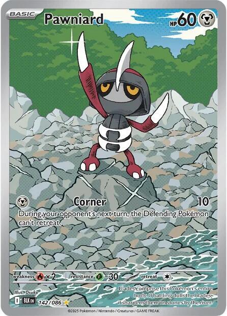 Pawniard - 142/086 142/086 Illustration Rare Black Bolt Pokémon card