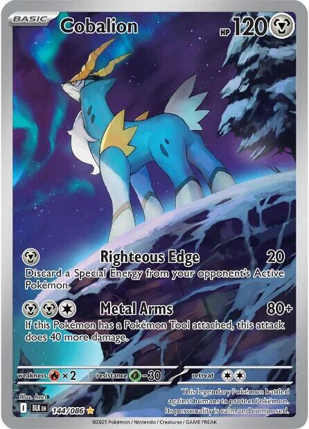 Cobalion - 144/086 144/086 Illustration Rare Black Bolt Pokémon card