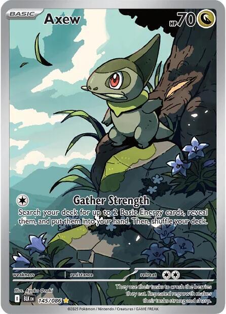 Axew - 145/086 145/086 Illustration Rare Black Bolt Pokémon card