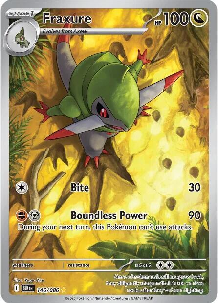 Fraxure - 146/086 146/086 Illustration Rare Black Bolt Pokémon card
