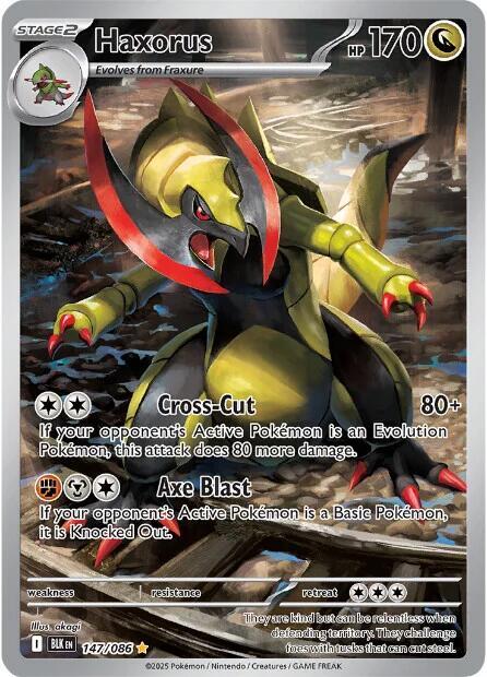 Haxorus - 147/086 147/086 Illustration Rare Black Bolt Pokémon card