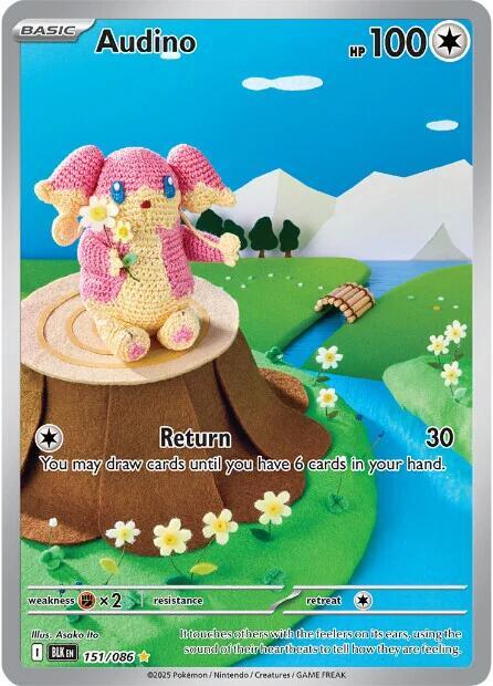 Audino - 151/086 151/086 Illustration Rare Black Bolt Pokémon card