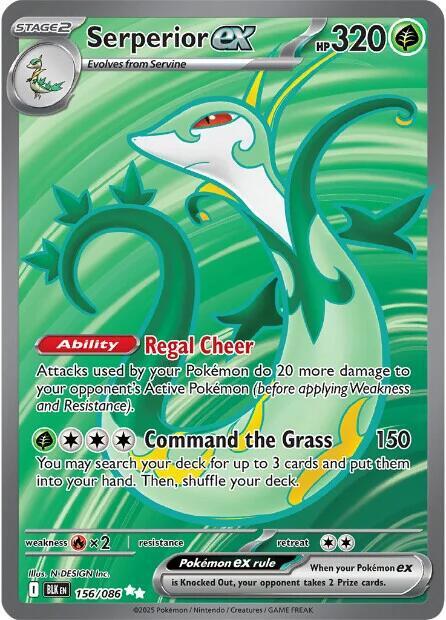 Serperior ex - 156/086 156/086 Ultra Rare Black Bolt Pokémon card