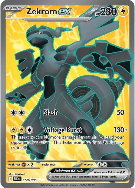 Zekrom ex - 158/086 158/086 Ultra Rare Black Bolt Pokémon card