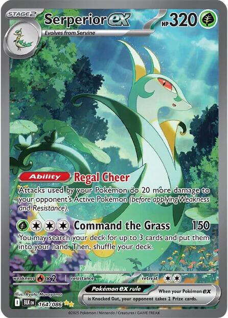 Serperior ex - 164/086 164/086 Special Illustration Rare Black Bolt Pokémon card