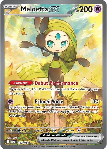 Meloetta ex - 167/086 167/086 Special Illustration Rare Black Bolt Pokémon card