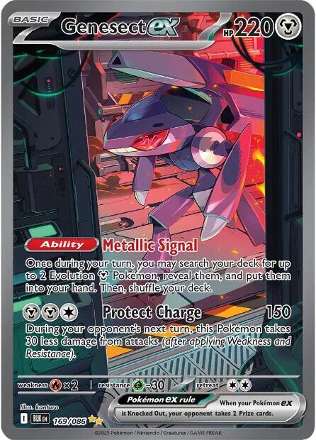 Genesect ex - 169/086 169/086 Special Illustration Rare Black Bolt Pokémon card