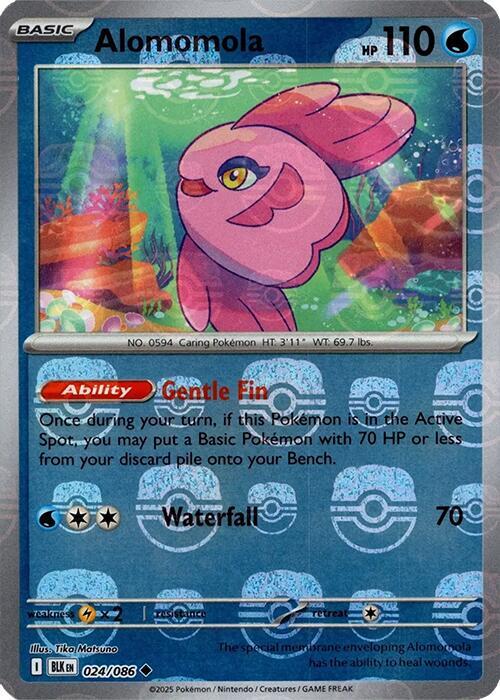 Alomomola (Master Ball Pattern) 024/086 Uncommon Black Bolt Pokémon card