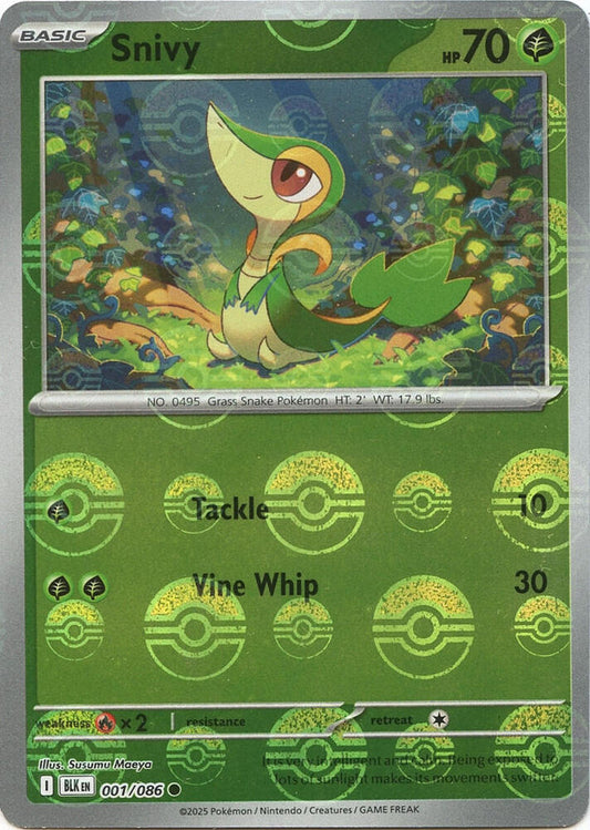 Snivy (Poke Ball Pattern) 001/086 Common Black Bolt Pokémon card