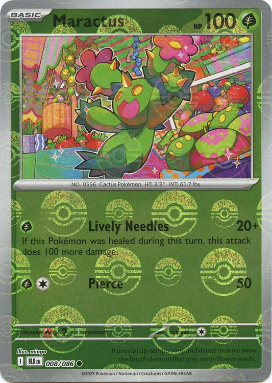 Maractus (Poke Ball Pattern) 008/086 Common Black Bolt Pokémon card