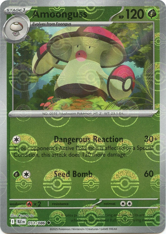 Amoonguss (Poke Ball Pattern) 011/086 Uncommon Black Bolt Pokémon card