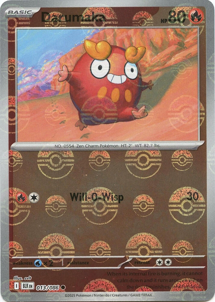 Darumaka (Poke Ball Pattern) - 013/086 Common SV: Black Bolt