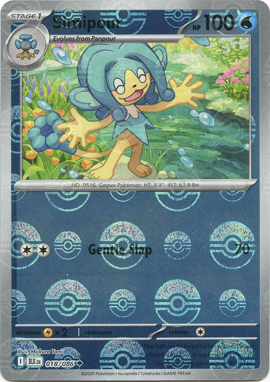 Simipour (Poke Ball Pattern) 018/086 Uncommon Black Bolt Pokémon card