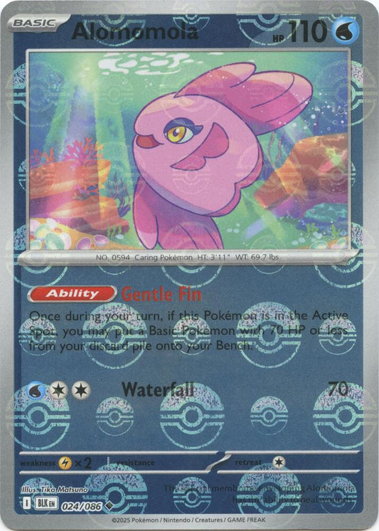 Alomomola (Poke Ball Pattern) 024/086 Uncommon Black Bolt Pokémon card