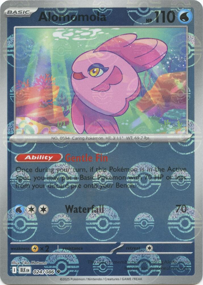 Alomomola (Poke Ball Pattern) 024/086 Uncommon Black Bolt Pokémon card