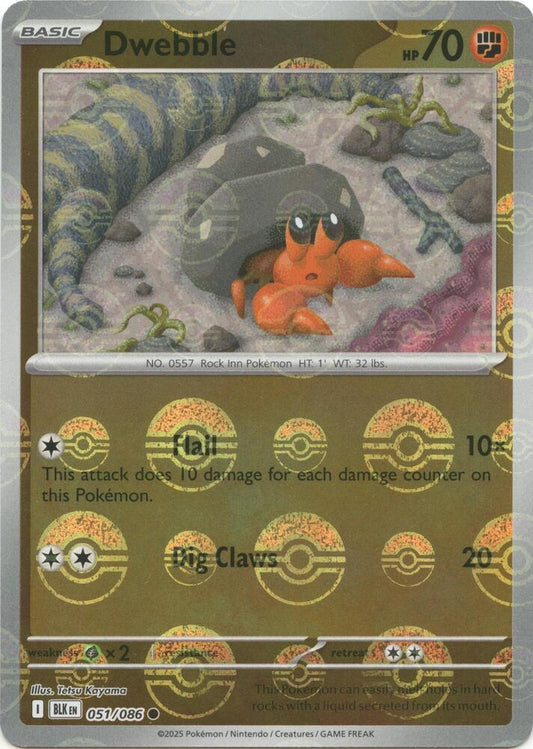 Dwebble (Poke Ball Pattern) 051/086 Common Black Bolt Pokémon card