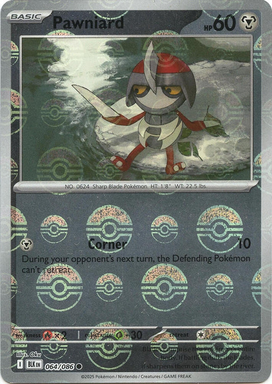 Pawniard (Poke Ball Pattern) 064/086 Common Black Bolt Pokémon card