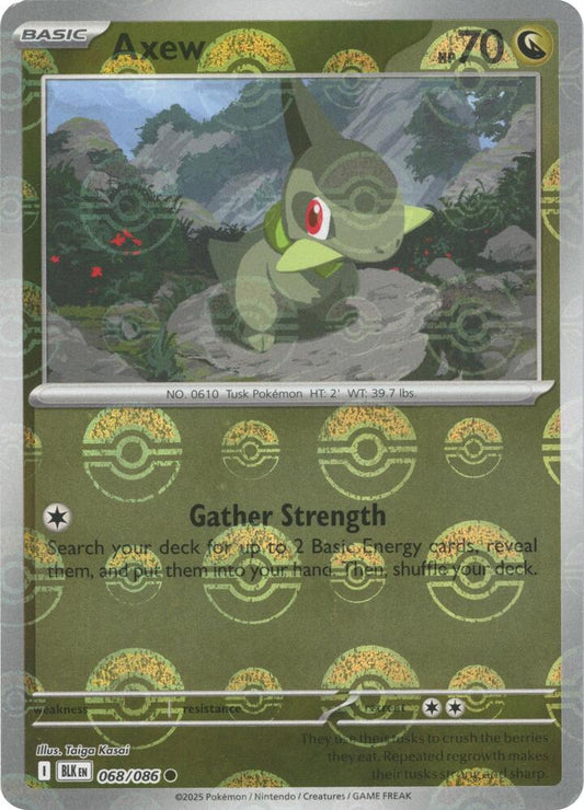 Axew (Poke Ball Pattern) 068/086 Common Black Bolt Pokémon card