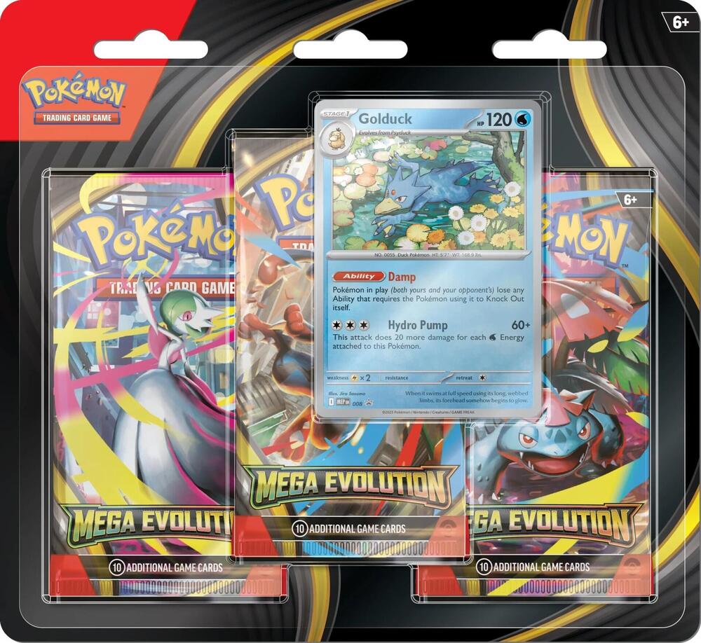 Mega Evolution 3 Pack Blister [Golduck] - ME01: Mega Evolution