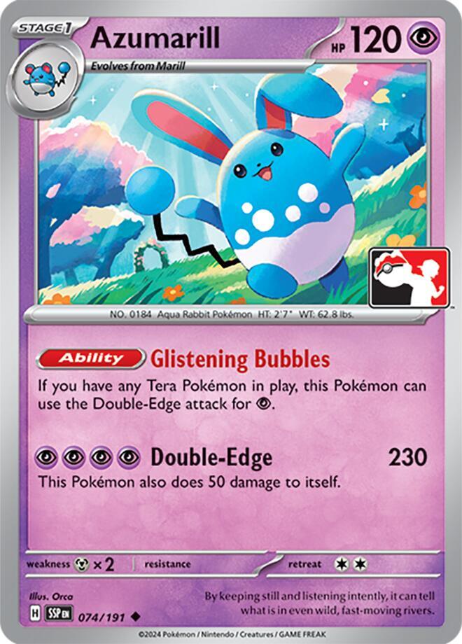Azumarill - 074/191 074/191 Uncommon Prize Pack Series Cards Pokémon card