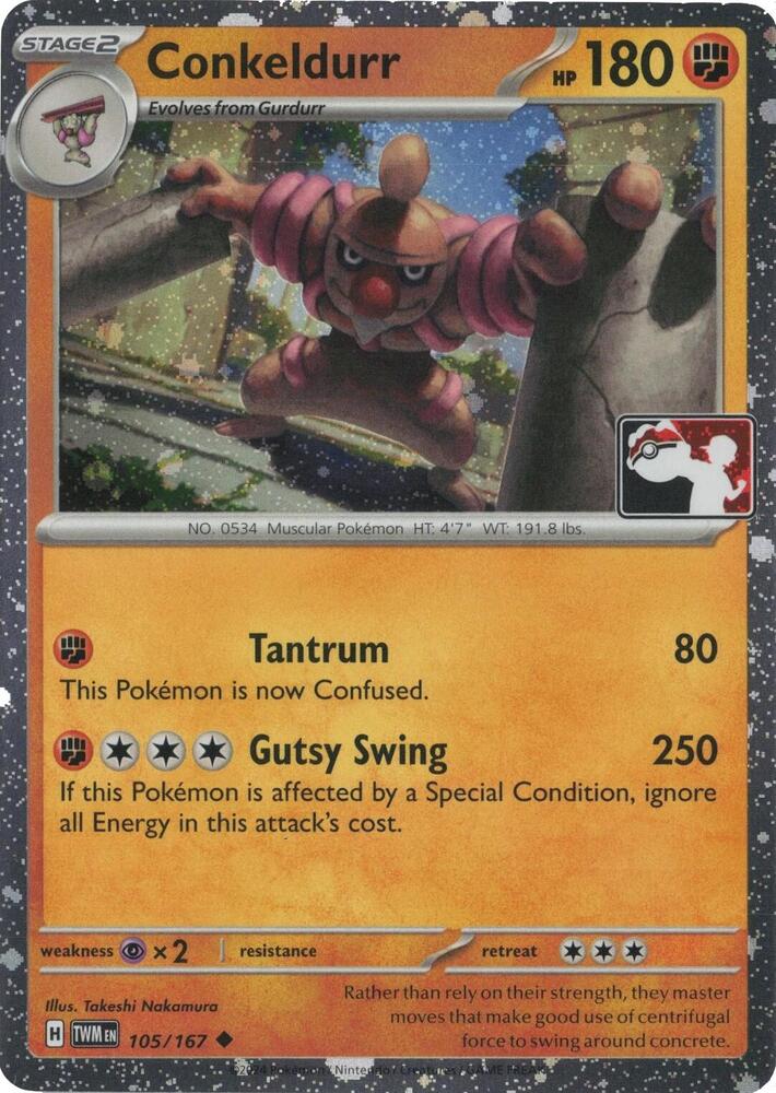 Conkeldurr - 105/167 (Cosmos Holo) 105/167 Uncommon Prize Pack Series Cards Pokémon card