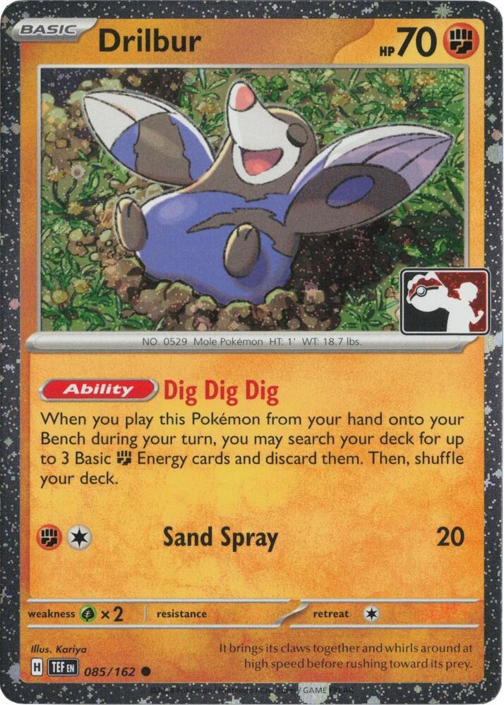 Drilbur - 085/162 (Cosmos Holo) 085/162 Common Prize Pack Series Cards Pokémon card