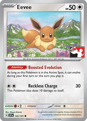 Eevee 143/191 Common Prize Pack Series Cards Pokémon card