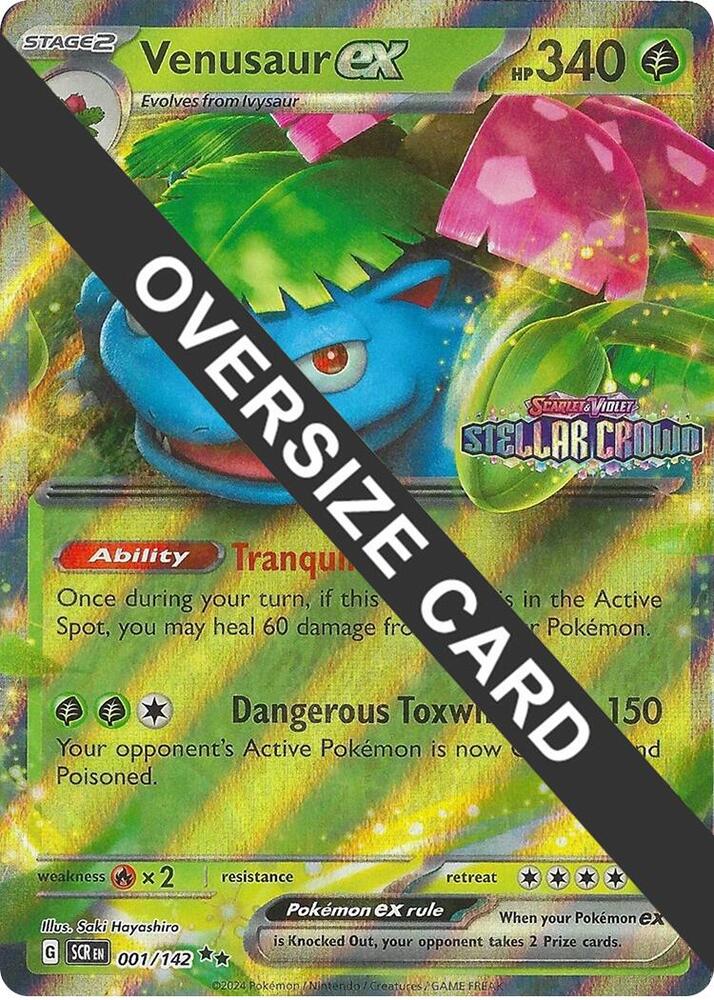 Venusaur ex - 001/142 Double Rare Jumbo Cards
