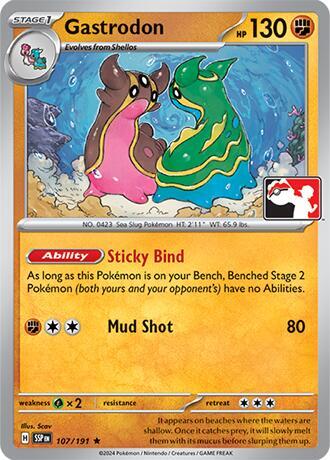 Gastrodon - 107/191 Rare Prize Pack Series Cards