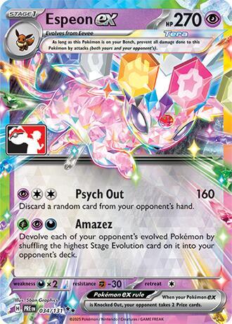 Espeon ex - 034/131 034/131 Double Rare Prize Pack Series Cards Pokémon card