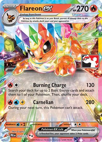 Flareon ex - 014/131 014/131 Double Rare Prize Pack Series Cards Pokémon card