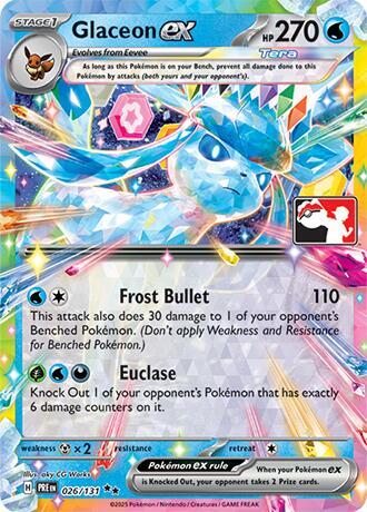 Glaceon ex - 026/131 Double Rare Prize Pack Series Cards