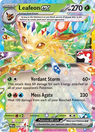 Leafeon ex - 006/131 006/131 Double Rare Prize Pack Series Cards Pokémon card