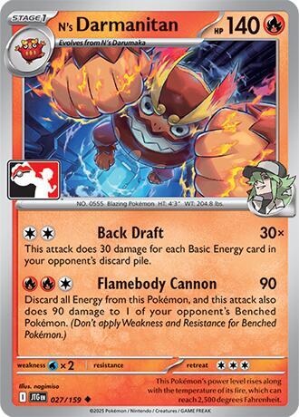N's Darmanitan - 027/159 027/159 Uncommon Prize Pack Series Cards Pokémon card