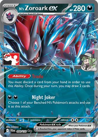 N's Zoroark ex - 098/159 098/159 Double Rare Prize Pack Series Cards Pokémon card