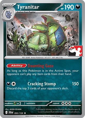 Tyranitar - 095/159 Rare Prize Pack Series Cards