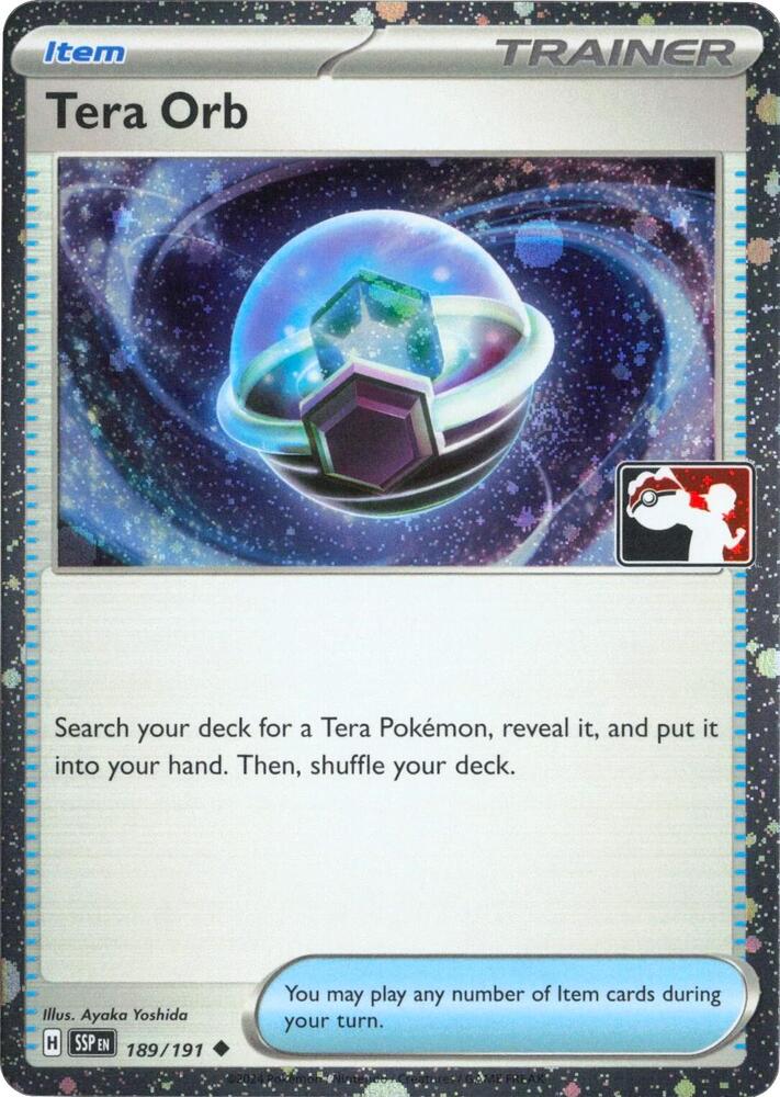 Tera Orb - 189/191 (Cosmos Holo) 189/191 Uncommon Prize Pack Series Cards Pokémon card