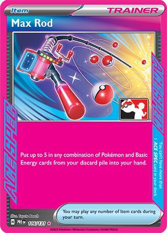 Max Rod - 116/131 116/131 ACE SPEC Rare Prize Pack Series Cards Pokémon card
