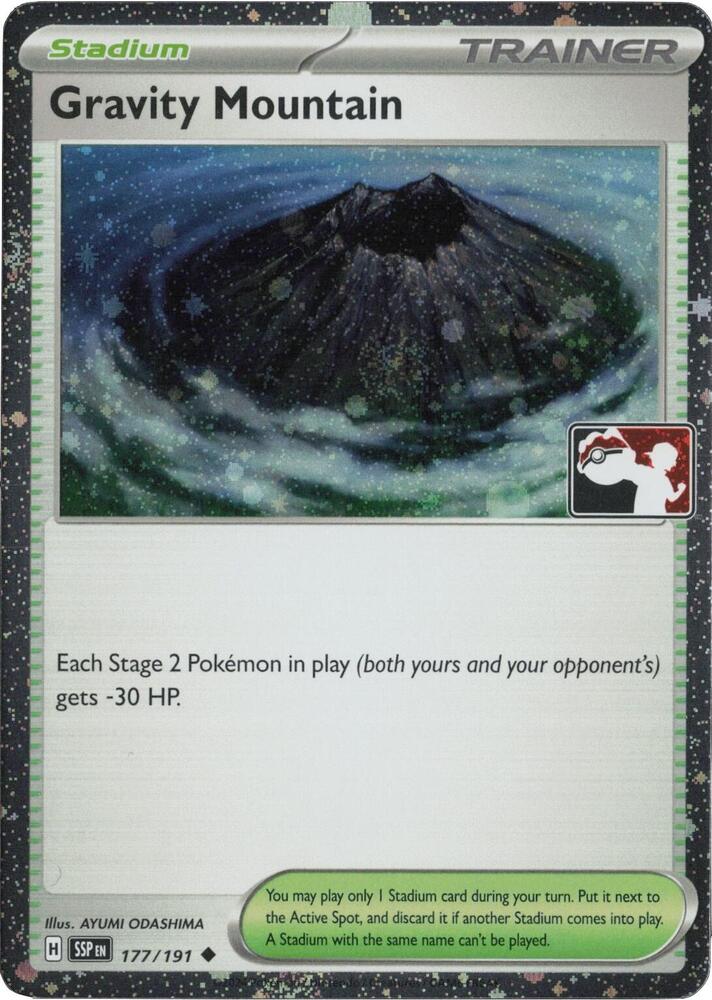 Gravity Mountain - 177/191 (Cosmos Holo) 177/191 Uncommon Prize Pack Series Cards Pokémon card