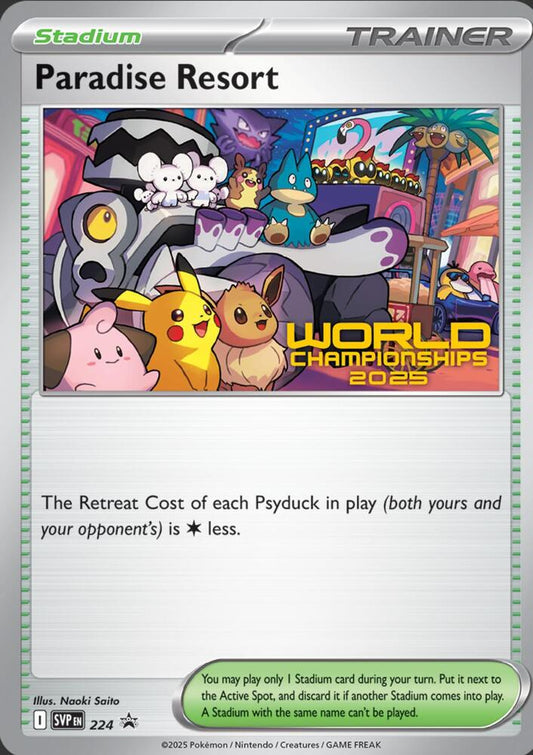 Paradise Resort - 224 (World Championships 2025) - 224 Promo SV: Scarlet & Violet Promo Cards