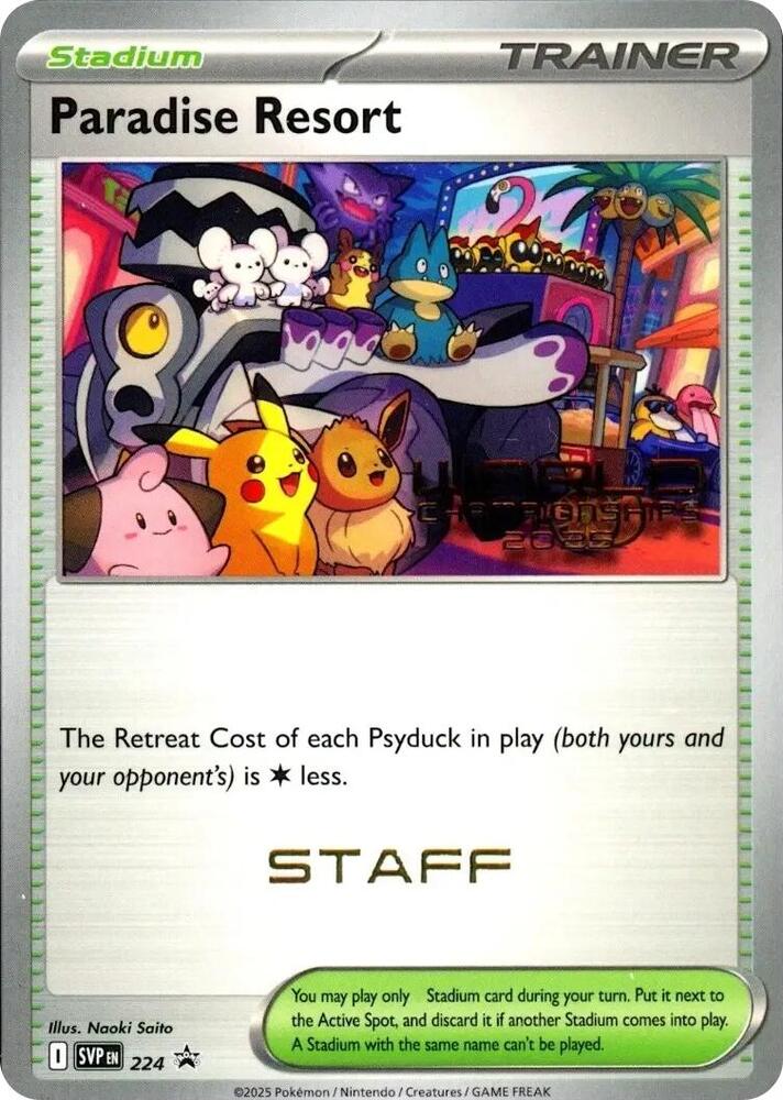 Paradise Resort - 224 (World Championships 2025) [Staff] 224 Promo Scarlet & Violet Promo Cards Pokémon card