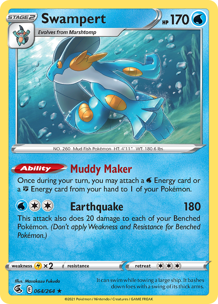 Swampert 064/264 Rare Holo Fusion Strike